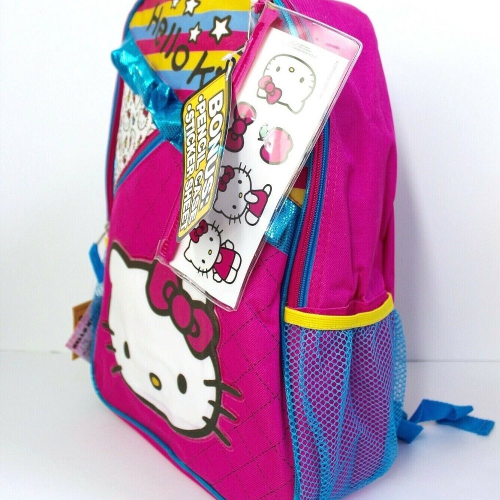 Hello Kitty Pattern Pencil Case Stickers Backpack - Picture 2 of 6